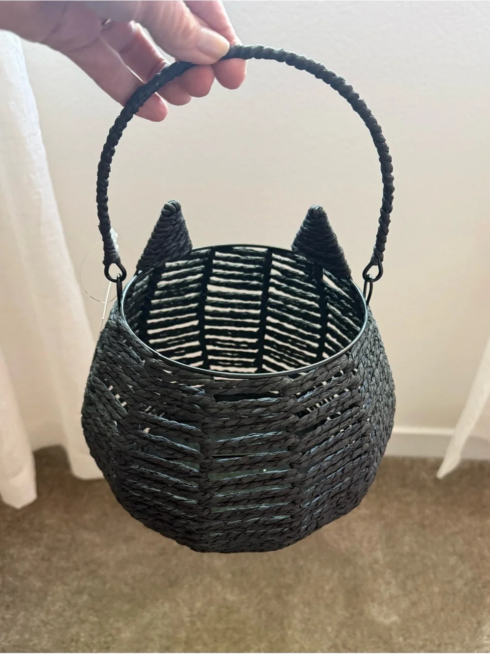 NEW 2026 Target Bullseye Playground Black Cat Halloween Woven Storage Basket